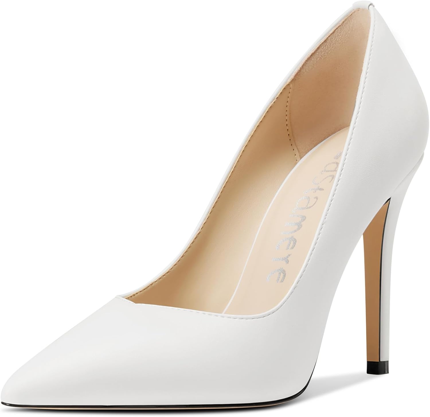 Castamere Womens Stiletto High Heel Pointed Toe Pumps Slip-on Casual Basic Classic 3.9 Inches Heels