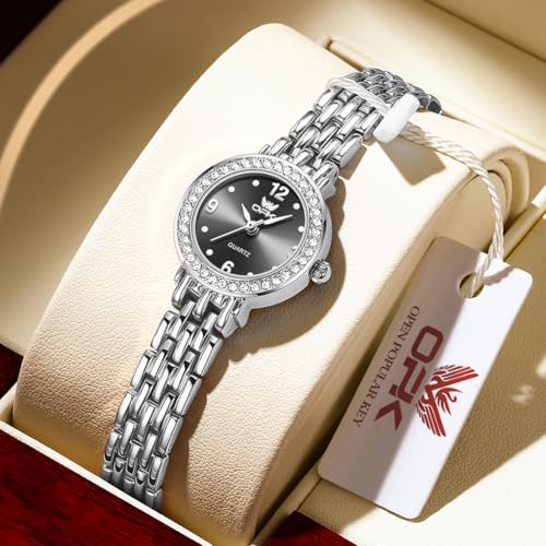 Image of OPK Wacthes for Women Bracelet Dress Easy to Read Stainless Steel Ladies Watches for Female Small Watch Waterproof Luminous Date