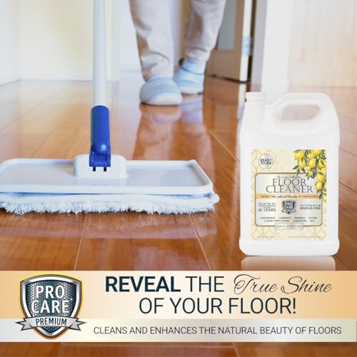 Image of ProCare Floor Cleaner Ready to Use Lemon Poppyseed - Household Supplies for Mopping - Vinyl, Wood, Tile, Stone, Laminate, Bathroom Cleaner, Grout Cleaner - 1 Gallon