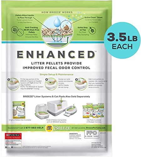 Aurora Pet Bundle (2) Tidy Cats Breeze Enhanced Active Clean Scent Cat Litter Pellets, Refill 3.5 lb with Aurora Pet Wet Wipes