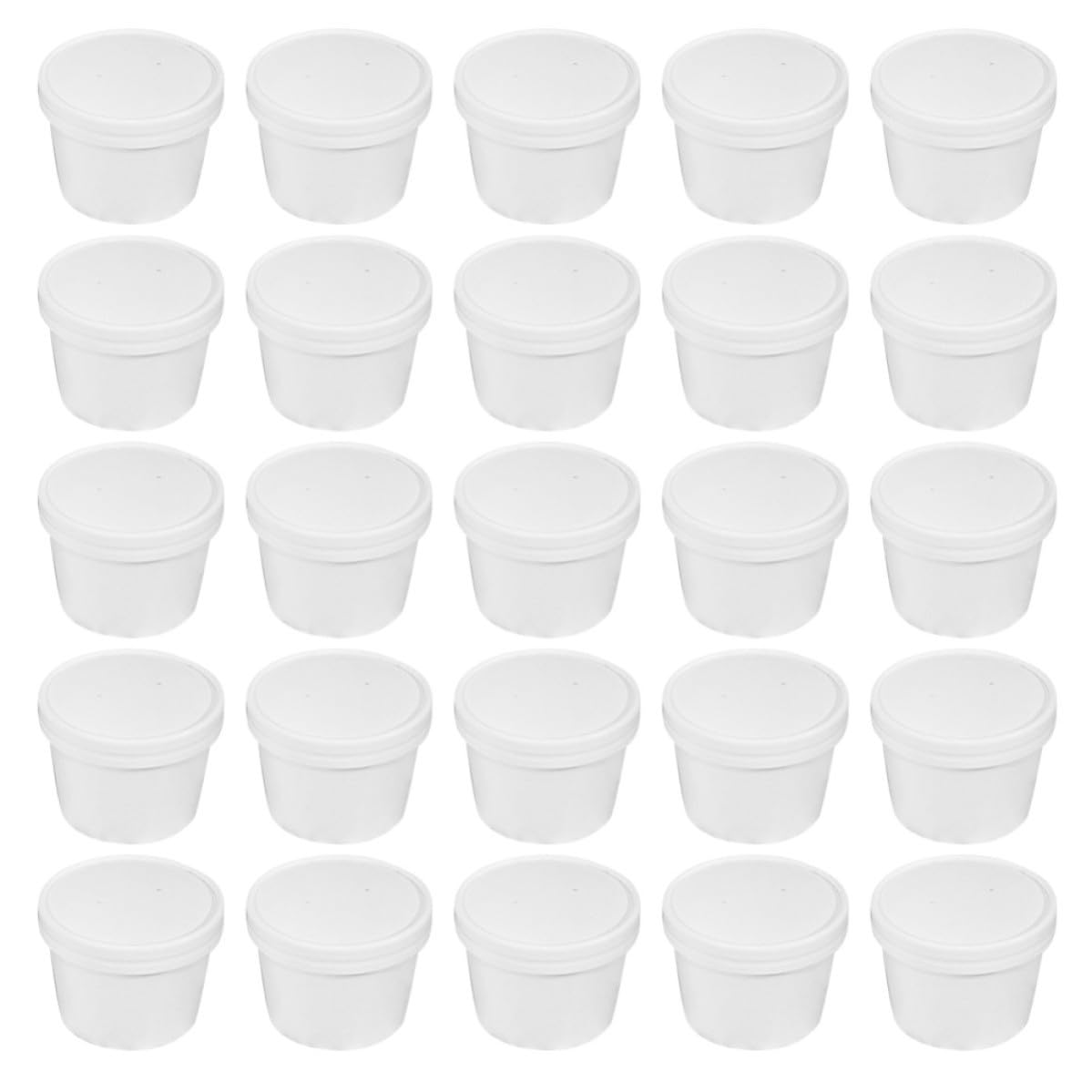 Cuencos de papel blanco para helados y sopas, envases desechables resistentes para reuniones