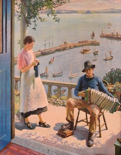 Tableaux Peinture sur Toile Thedoor Newlyn par Harold Harvey 60x90cm pour Chambre