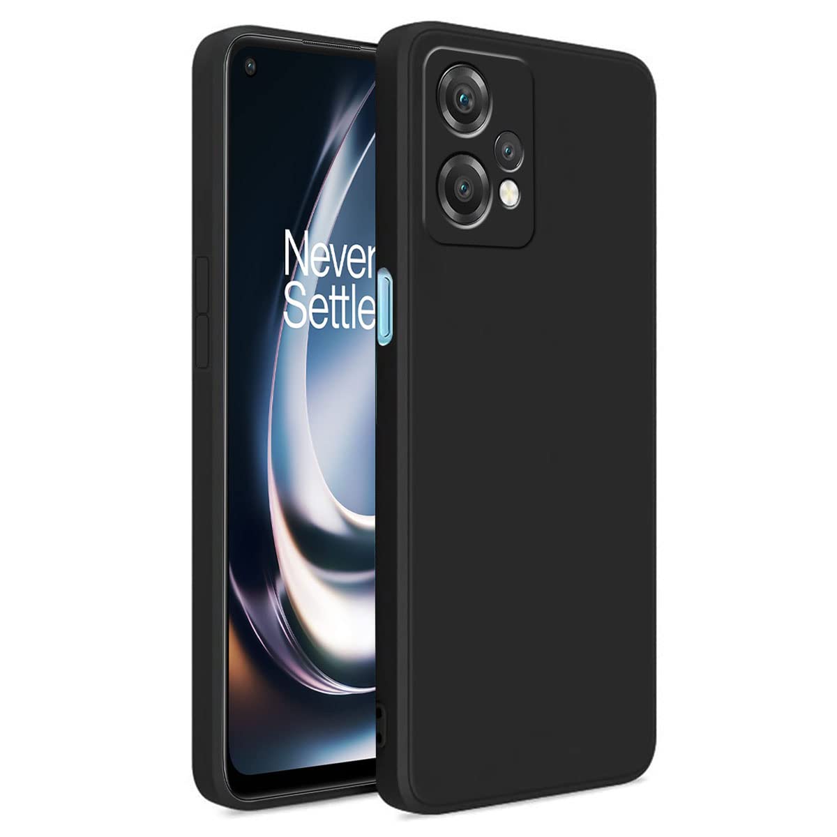 LIRAMARK Silicone Soft Back Cover Case for OnePlus Nord CE 2 Lite 5G / 1+Nord CE 2 Lite 5G (Silicone Black)