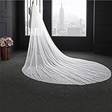 Hohe Qualität: Das weiße Hochzeitskleid ist ein sehr schönes Accessoire. Behalten Sie die Form und fallen Sie anmutig. Der Schleier wird mit einem einfachen weißen Kamm am Haar befestigt und fest mit dem Schleier vernäht. An besonderen Tagen werden Ihre Hochzeitsaccessoires Sie charmanter, edler und eleganter machen!