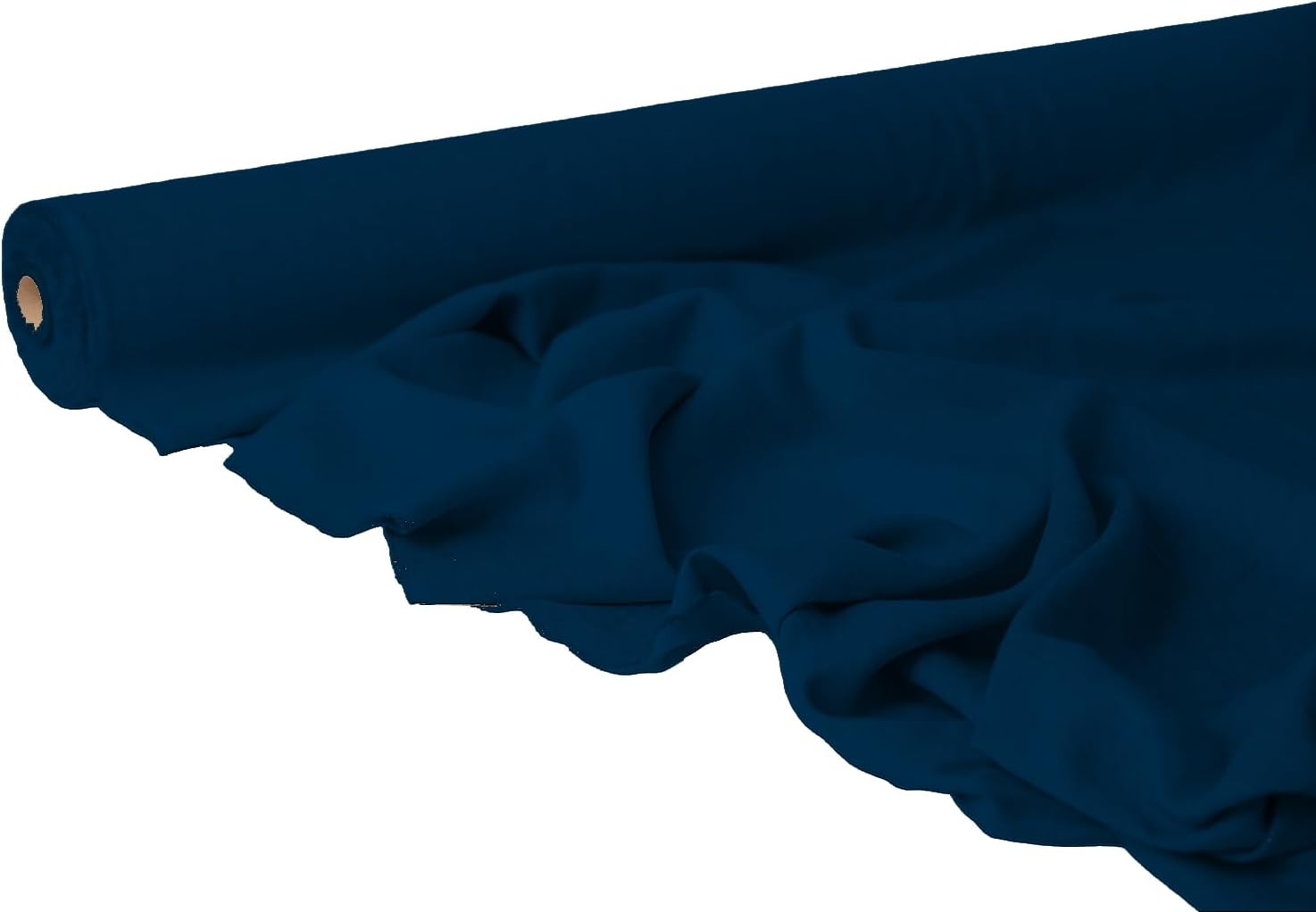 Prussian Blue Linen Fabric by The Yard – Natural Medium Weight Flax for Dressmaking, Sewing, Curtains & Home Decor – Softened, Breathable Deep Navy Blue Solid Color (4 Yard)