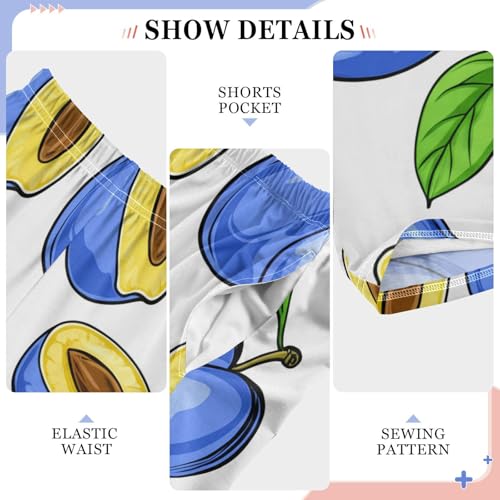 J JOYSAY Fruit Leaves White Pajamas Pants Soft Long Pajama Bottoms Lounge Sleep Pants Size S-XL4