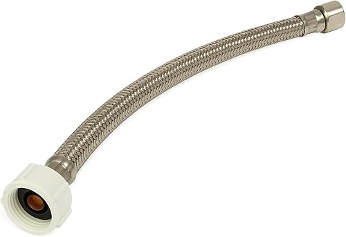 Miniatura 5 de Conector de inodoro  Manguera trenzada de acero inoxidable con rosca de 12 pulgada FIP x 78 hembra Ballcock  Línea de suministro de agua de inodoro