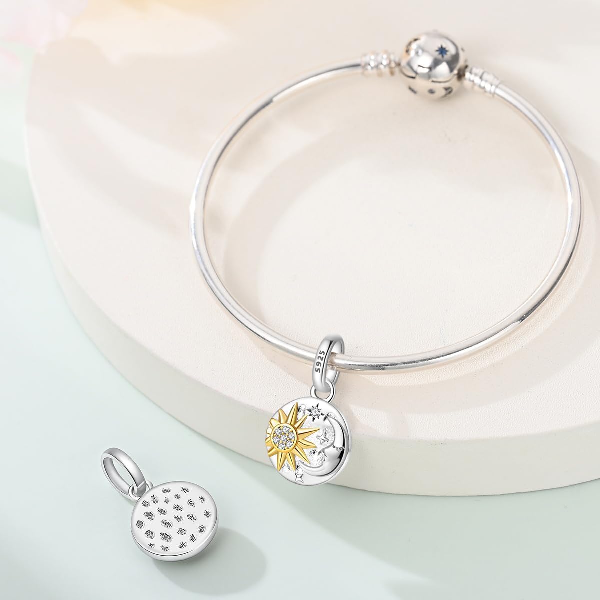 Hexagram Charms For Bracelets, Sterling Silver Eagle Tree Of Life Charms For Pandor... - Image 4