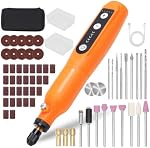 Mini Cordless Rotary Tool 5 Speed Mini Grinder Electric Detail Sander Engraving Pen with 61 Accessories for Sanding, Polishing, Drilling, Etching, Engraving, DIY Crafts | USB Charging