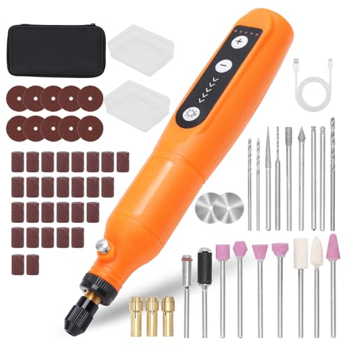 5V Outil Rotatif Multifonction, Kit D'outils Rotatifs Sans Fil, Meuleuse Portable 5 Vitesses avec Une Conception Électrique Puissante Et Une Conception Compacte Et Légère pour La Gravure
