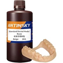 Antinsky Standard Tooth Model Resin Tooth Model Crown and Bridge Model Orthodontic Model Implant Model DLP LCD UV Hardening 405nm 3D Resin Printer 100 C Heat Resistance Beige 1kg