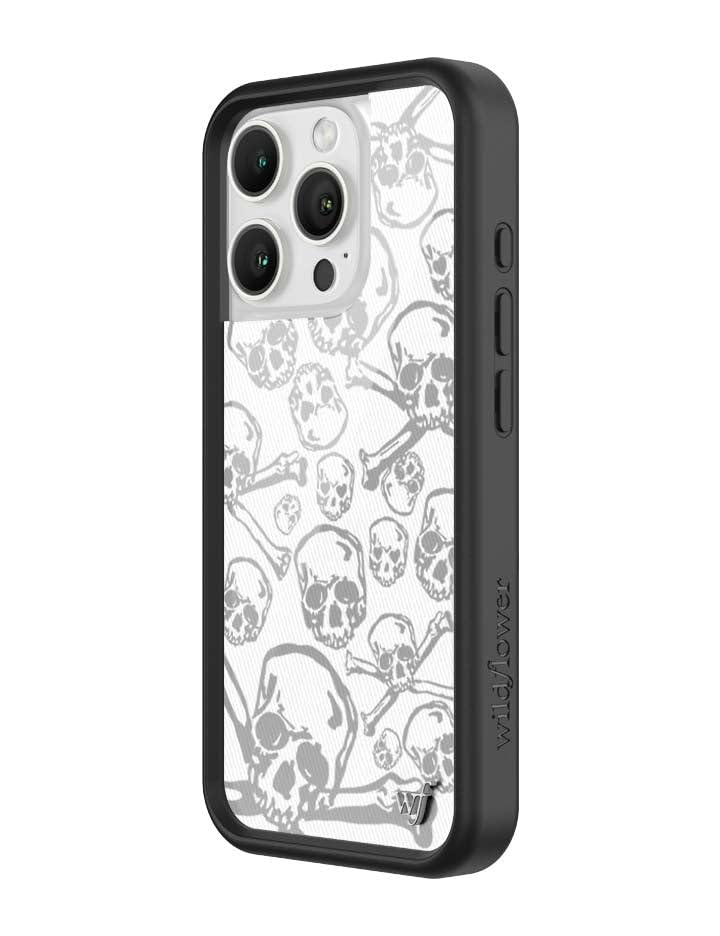 Image of Wildflower Cases - iPhone 16 Pro Compatible - Skull Girl | Impact-Certified 6.5 ft Drop Protection Case, Raised Protective Bumper, Cute Aesthetic Design, Women-Owned Small Business