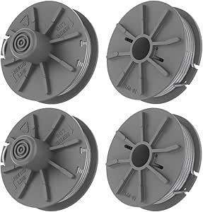 Vilgftyiet 4 Stück Fadenspulen Für Rasenmaster - Ersatzspulen Mit 0,5mm Trimmerfaden 6m