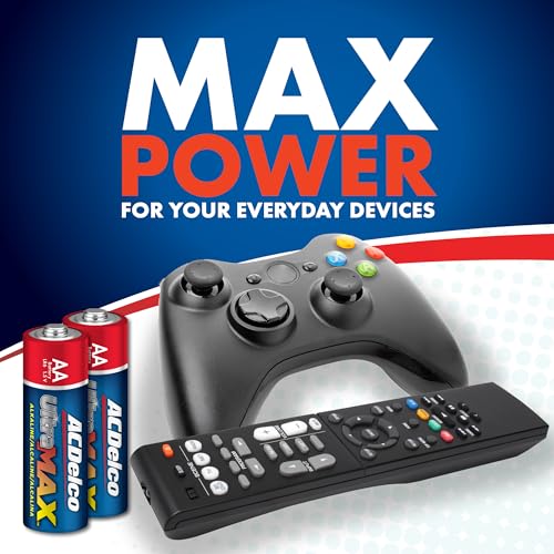 image for Powermax ACDelco UltraMAX 10-Count Double AA Batteries, Alkaline Batte