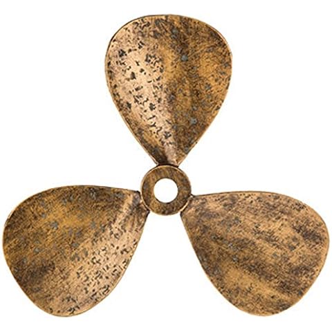 Everydecor Metal Nautical Ship Propeller - Vintage Wall Decor for Home Interior - Mix of Gold, Bronze, and Brown styles - Outstanding Piece of Art Cover