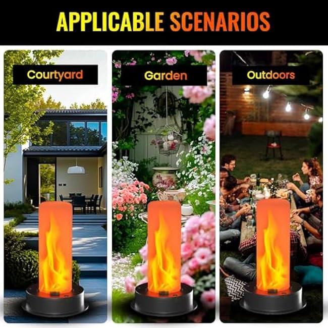 2 Pack Replacement Solar Light Tops with Flickering Flame,Waterproof Outdoor Solar Light Parts for Lantern (Top Size 3.35 inch, Bottom Size 2.87 inch),Hot Air Balloon Lanterns Replacement Kit