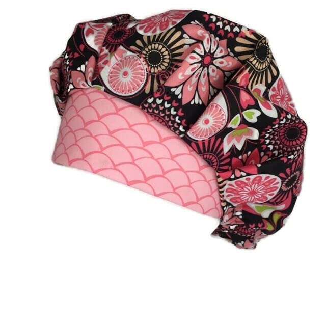 Bouffant Scrub Cap Twist of Lime Scrub Hat OR Hats Womens Scrub Caps