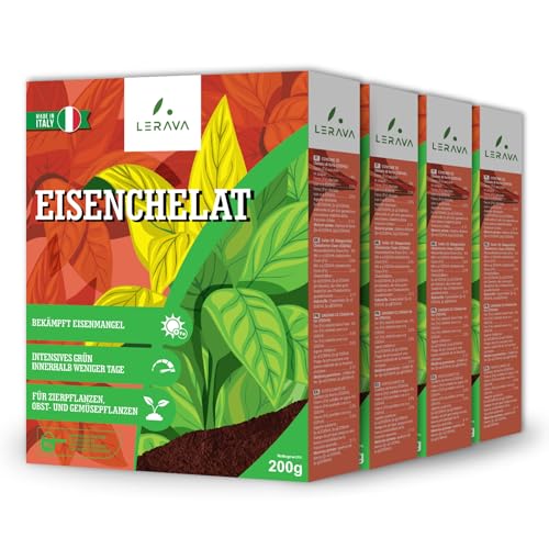 LERAVA® – Eisenchelat Dünger (800g) – Eisendünger für Pflanzen | Hortensien Dünger Eisen – Wirkt gegen Chlorose & Blattvergilbung – Kräftiges Blattgrün & sichtbarer Effekt nach wenigen Tagen