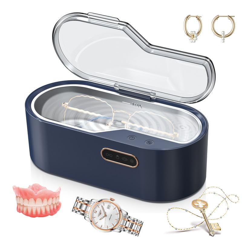 Limpiador Ultrasonidos, Limpiador Ultrasónico Profesional 450ML Limpiador Ultrasónico 4 Modos Ultrasonidos Limpieza Para Gafas Joyas Reloj Monedas De Metal Dentaduras Herramientas De Tatuaje