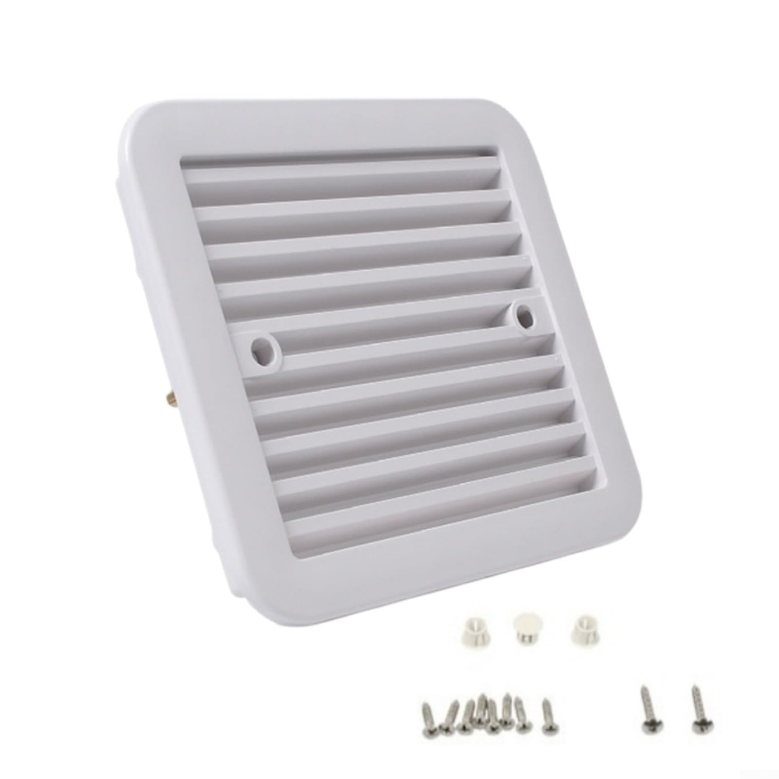 Kompakter 12 V 4 W Seitenlüfter für Wohnmobil-Anhänger, leiser Abluftventilator mit Einwegdurchfluss, für Kunststoffgehäuse, weiß, 20,5 x 18,6 x 6,5 cm (geräuscharm)