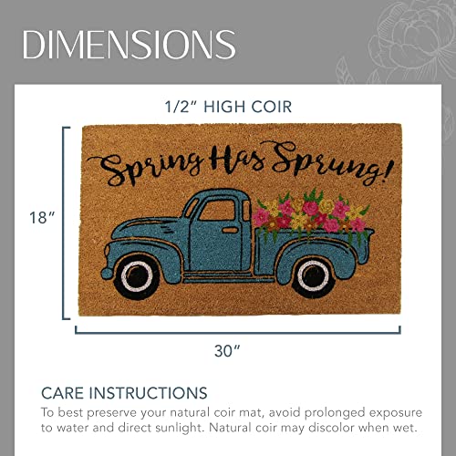 Elrene-Home-Fashions-Farmhouse-Living-Coir-Outdoor-Doormat-Natural-Entry-Mat-Front-Door-Decor-18-x-30-Spring-Has-Sprung Elrene Home Fashions Farmhouse Living Coir Outdoor Doormat Natural Entry Mat Front Door Decor 18 x 30 Spring Has Sprung