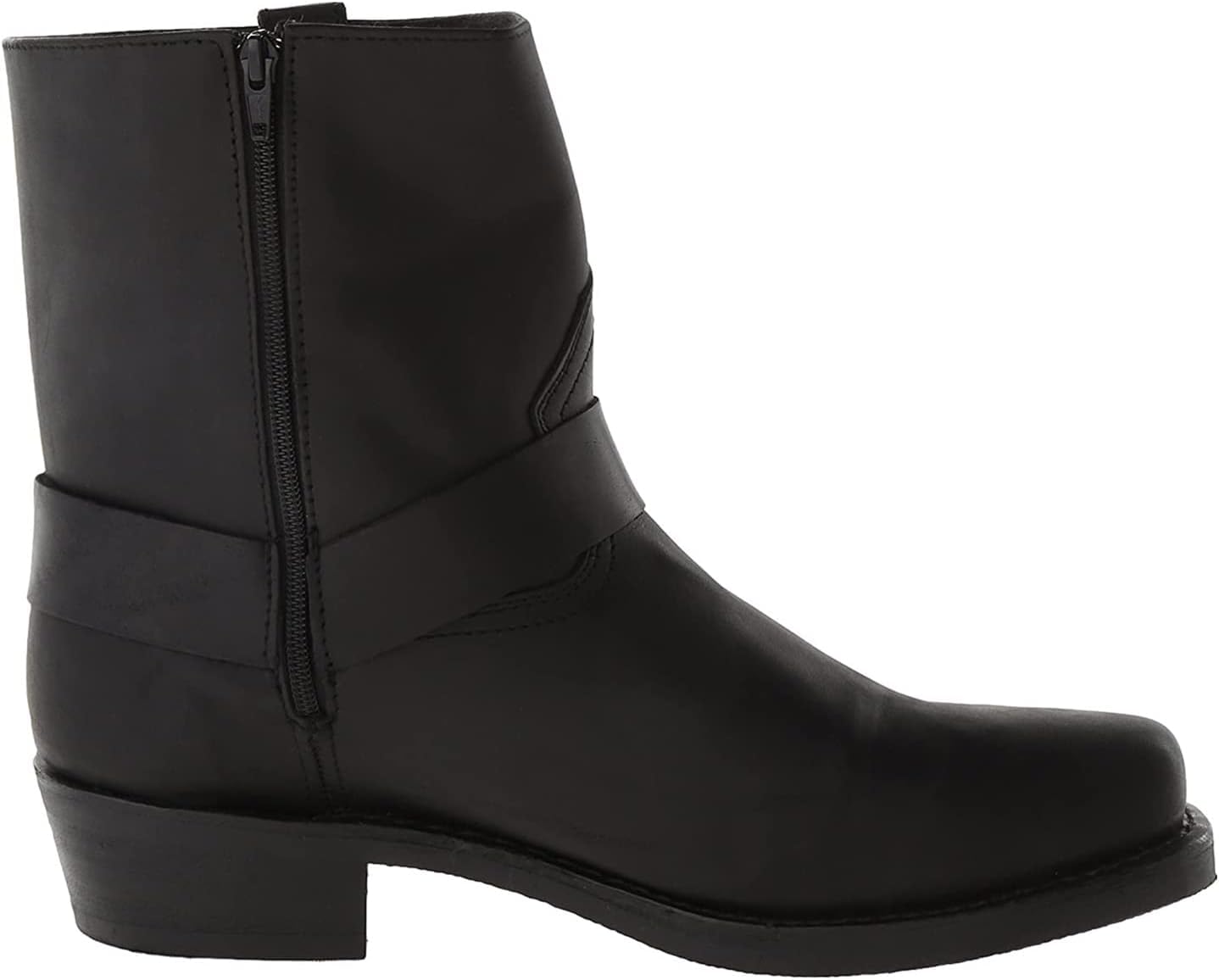 Genérico Botas de Vaquero para Hombre, Botas Cowboy & Biker, Boots Occidentales de Piel, Botas a Media Pierna Sin Cordones Antideslizantes,44,Black