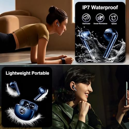Cascos inalámbricos Bluetooth con 40H de batería e impermeabilidad IP7 7