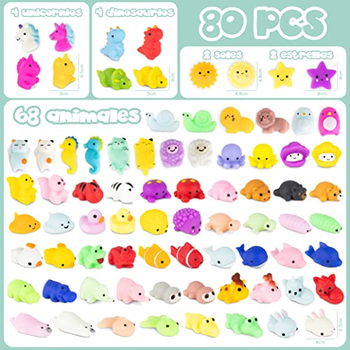 Miniatura 3 de Bonnyco Squishy Regalos Cumpleaños Niños Colegio Pack 80. Detalles Cumpleaños Niños, Relleno Piñata Fiesta Infantil. Regalitos Invitados, Regalos Alumnos Primaria. Mochi Juguetes Squeeze Kawaii