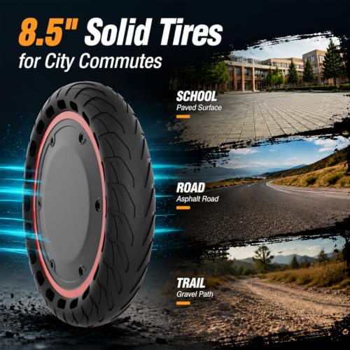 Image of Electric Scooter, 350W /500W Powerful Motor, 15-31 Miles Range, 8.5 inch /10 inch Tires, 19 /22 MPH Max Speed, Commuting Electric Scooter with Dual Suspension, Foldable E-Scooter with Dual Braking System