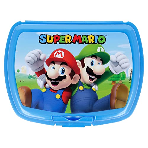 Lunchbox für Kinder mit Sicherheitsverschluss - Super Mario, Única, Bunt