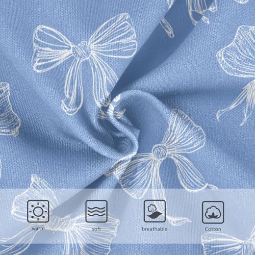 Wusikd White Bows Blue Girls' Underwear Cotton Girls Briefs Soft Toddler Underwear 2T3