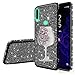 Produktbild Nadoli Huawei P40 Lite E Glitzer Hülle,Kristall Diamant Strass Bumper mit 3D Fließend Flüssig Treibsand Weinglas Silikon Handyhülle Frauen für Huawei P40 Lite E