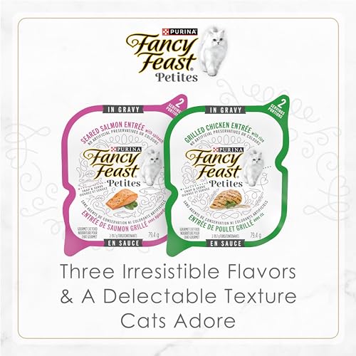 Fancy Feast Petites Wet Cat Food, in Gravy Collection Variety Pack 3 Flavours - 79.4 g Tray (24 Pack) image 1
