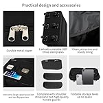 130L Expandable Luggage, 40 Inch Suitcase with Wheels, Collapsible Luggage with Wheels, Rolling Duffle Bag with wheels, Foldable Suitcasewith2Handle Wrap 2Fixing Straps 1Shoulder Strap (Black) - Image 5