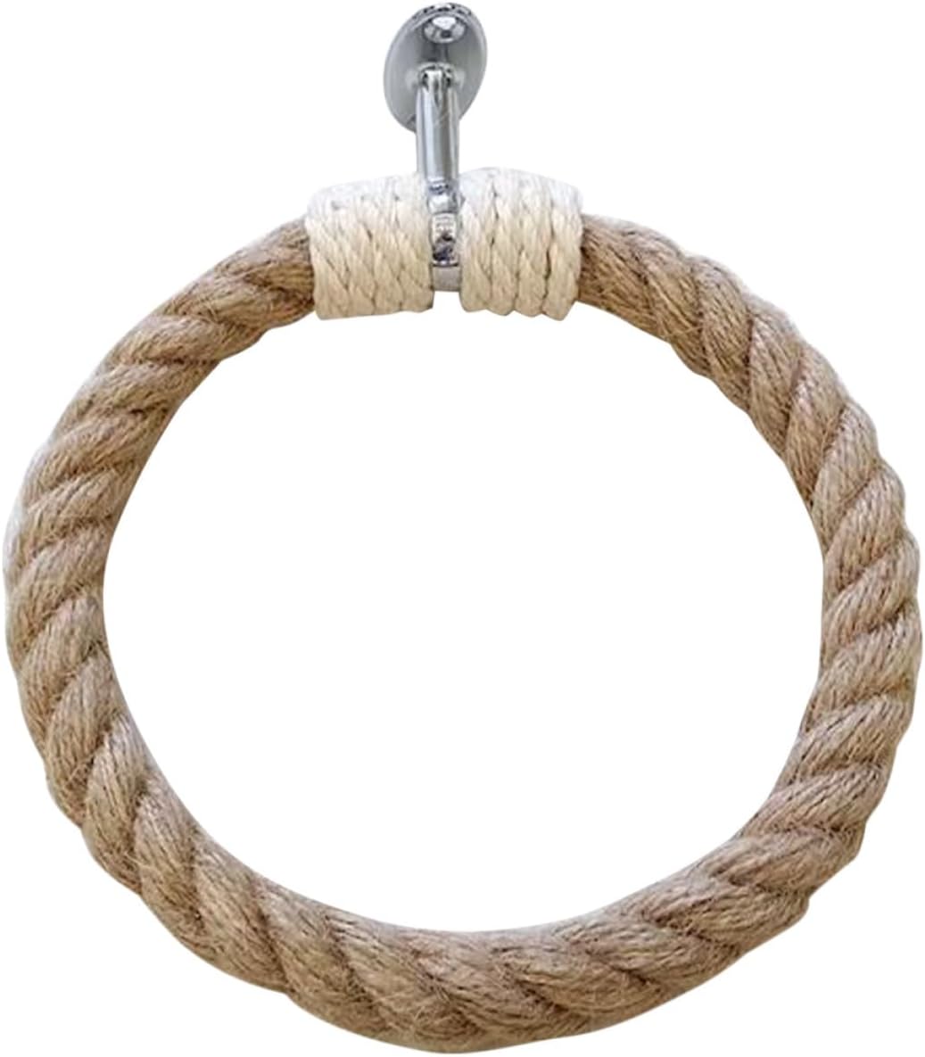 Bathroom Towel Rack Iron Rope Wall Mount Bohemian Style