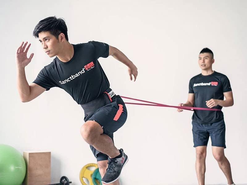 Miniatura 2 de (Hecho en Malasia) (Nivel 5 súper pesado) Banda de látex Sanctband Active Super Loop de 41 pulgadas, tabla de ejercicios incluidos, bandas para