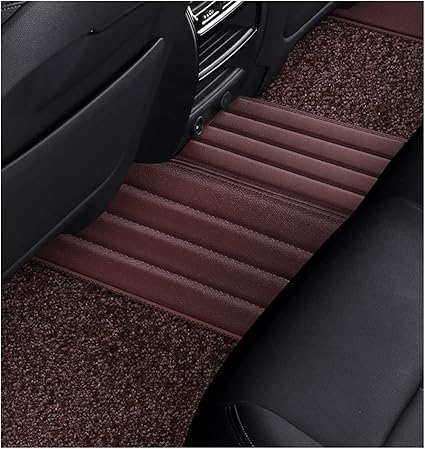 Image of MINANSH 9D Premium Leatherette Car Foot Mat Luxurious & Elegant Look | 100% Waterproof and Dust Proof | Custom Fitted 9D Car Floor Tray Mat for Tata Sierra EV 2026 (Full Coffee)
