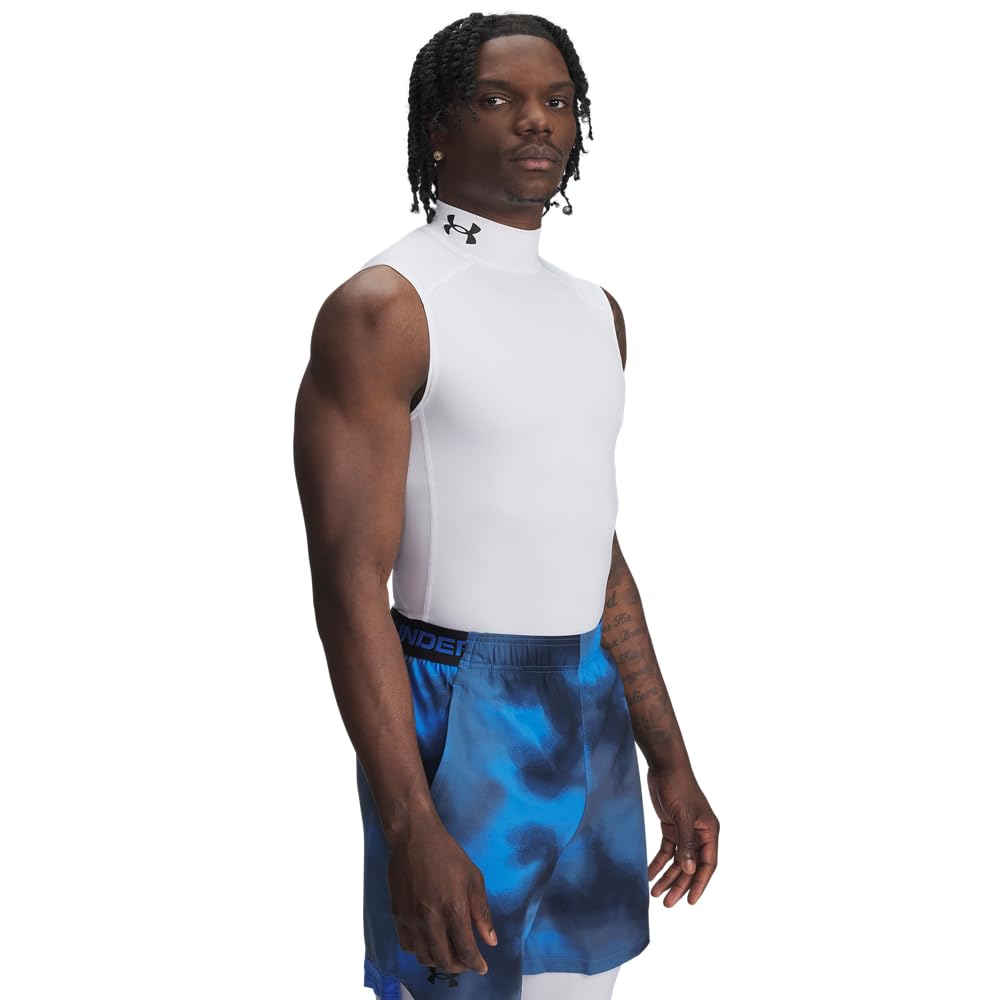Under Armour Mens HeatGear Armour Compression Mock Sleeveless