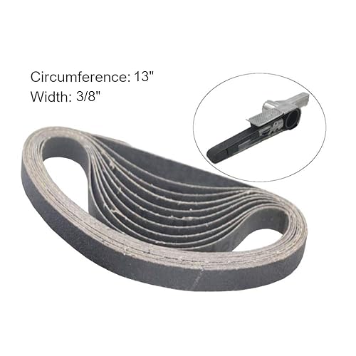 Miniatura 7 de Correas de lijado de 38 pulgadas x 13 pulgadas, 4 de cada uno de granos 80120240320400, herramienta de lijado de lijado de alta calidad para afilar