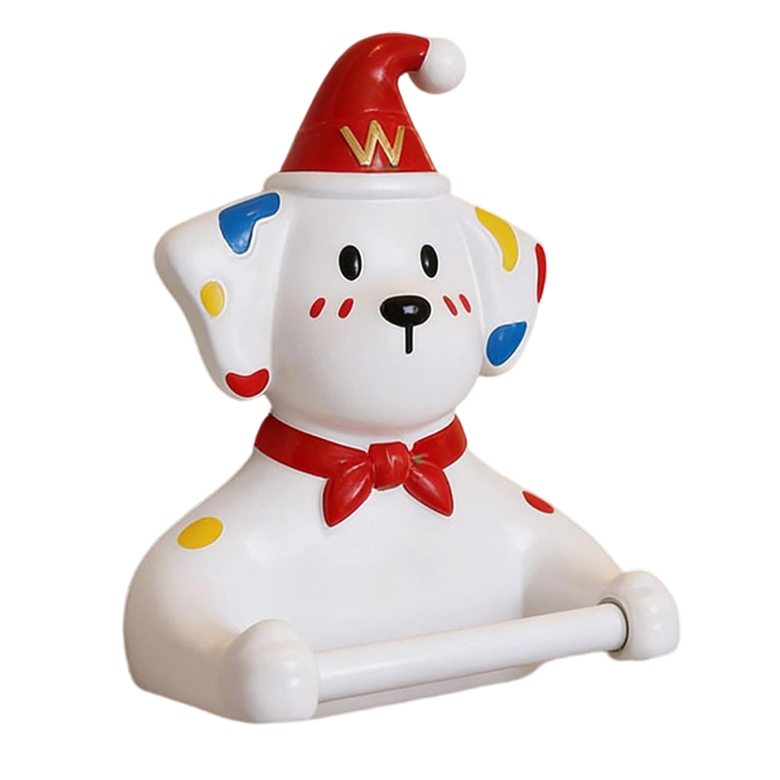 Hsyzygian Cartoon Puppy Toilet Tissue Wall Mounted Waterproof Bathroom Tissue Dispenser with Easy Installation for Home Denial Drill Toilet Owner