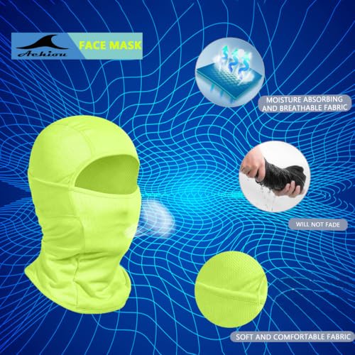 Image of Achiou Ski Mask for Men and Women, Lightweight UV Balaclava Face Cover | Breathable lightweight fabric with UV, wind, and dust coverage for riding, skiing, snowboarding, moto, running, and cycling