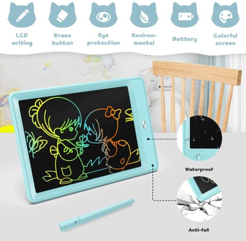 Bravokids LCD Schreibtafel Spielzeug für 3 4 5 6 7 Jahre alte Mädchen Jungen, 10 Zoll Doodle Board elektronische Zeichnung Tablet Zeichenbrett Pad, pädagogische Geburtstagsgeschenk für Kinder (Blau) - Image 3