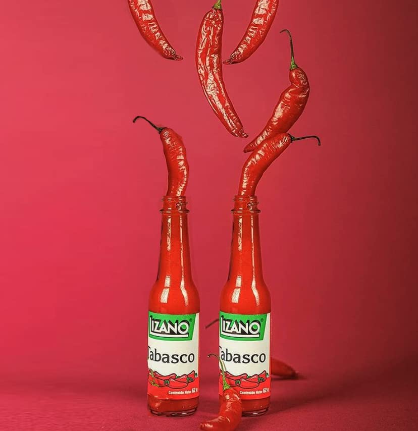 Vista 3 de Lizano Tabasco - Salsa picante de chile - Juego de dos salsas picantes costarricenses, espesas y ricas, sin vinagre con pimienta tabasco roja