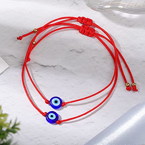 SUMMER LOVE Handmade Jewelry Evil Eye Bracelet Set Bulk with Card,Red String Bracelets Kabbalah Protection Luck Amulet for Women Men Family Friends Pulseras Mujer2