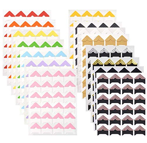 Image of 360 Count Self-Adhesive Acid Free Photo Corners for Scrapbooks Memory Books (Multicolor)