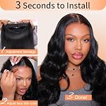 22 Zoll 9x6 Body Wave 200% Density Echthaar Perücke Wear and Go Glueless Wig HD Lace Front Wig Human Hair Wigs For Black Women Perücken Echthaar Damen No Glue Pre Plucked Pre Cut(56cm) – Bild 3