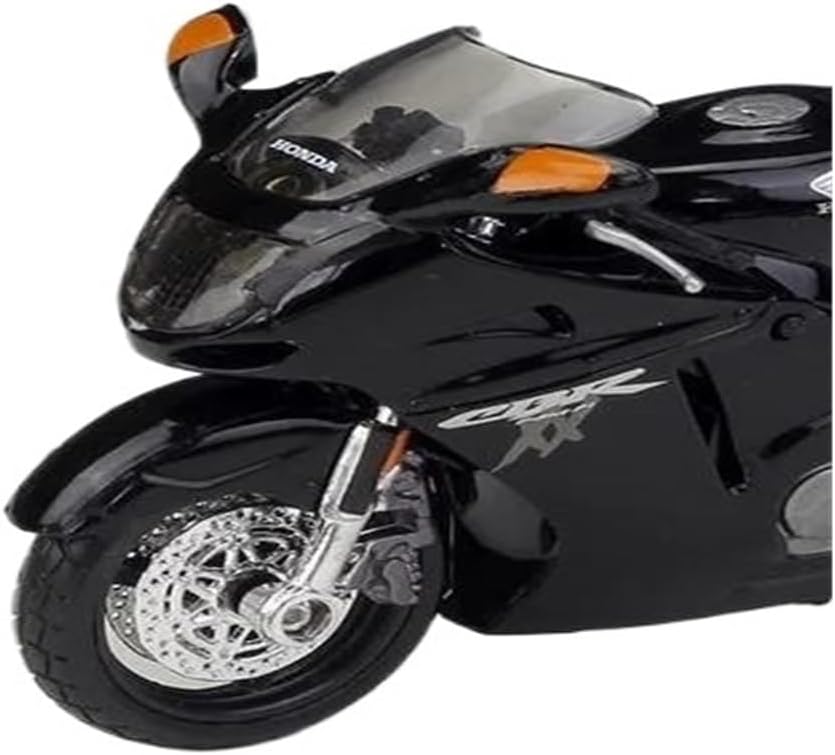 Mini Simulation Motorcycle Toys 1:18 for Honda CBR1100XX Alloy Racing Car Model Children's Gift Adult for Boys(Black)