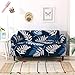 Funda Sofá de 3 plazas Estiramiento Chaise Longue, Morbuy Flor Impresión Cubierta de Sofá Cubre Sofá Funda Furniture Protector Antideslizante Elastic Soft Couch Cover (1 Plaza,Azul Oscuro)