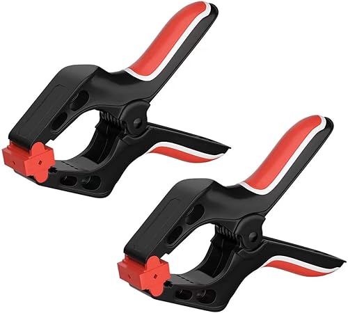 Abrazaderas de resorte de 6 pulgadas para carpintería, 2 abrazaderas grandes y resistentes con apertura de mandíbula de 3 pulgadas, abrazaderas de