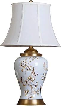 Decorative Lamp Luxury Ceramic Table Lamp Classica Desk Lamp Exquisite Elegant Bedside Lamps for Living Room Bedroom House Home Night Light